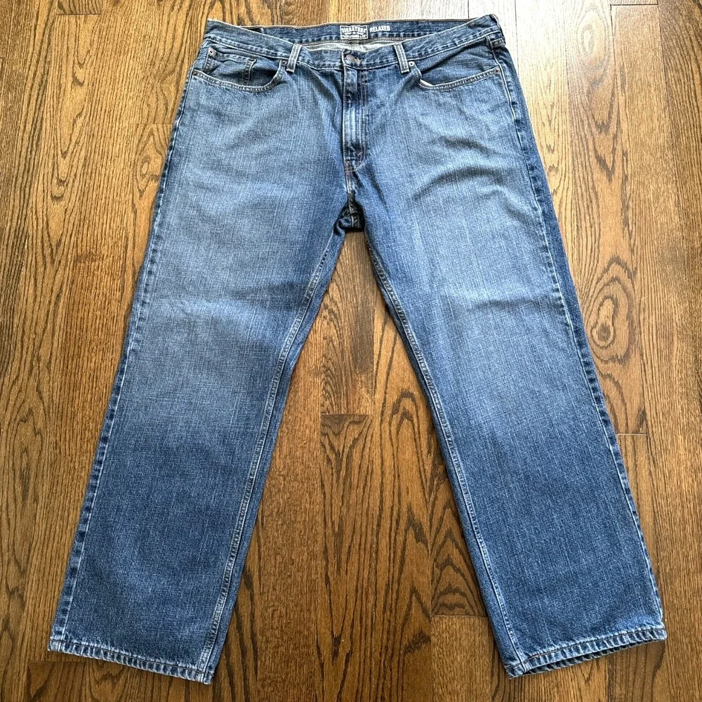 Signature Levi Strauss‎ Mens Relaxed Fit Jeans Blue Denim W42 L32